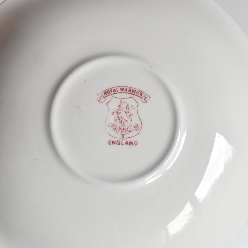 Vintage Soup Cup & Saucer ROYAL WARWICK ENGLAND