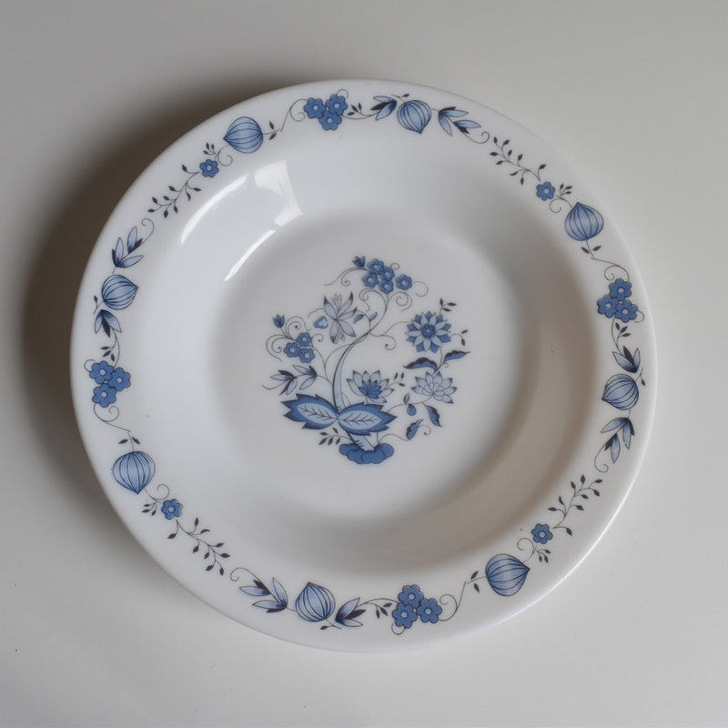 Vintage Glass Deep Plate ARCOPAL Oignon Bleu