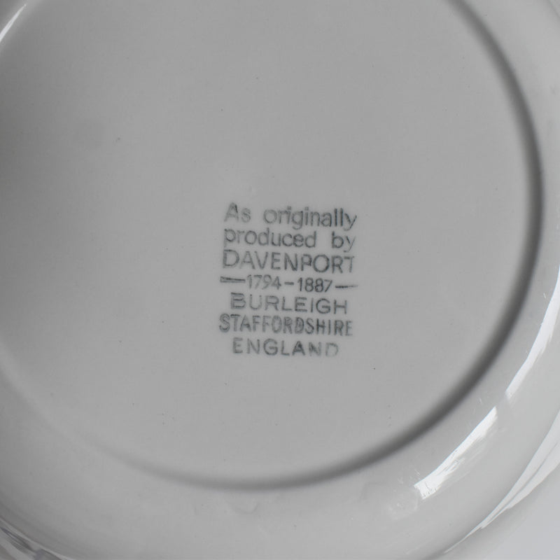 Vintage deep plate DAVENPORT Burleigh Staffordshire England A