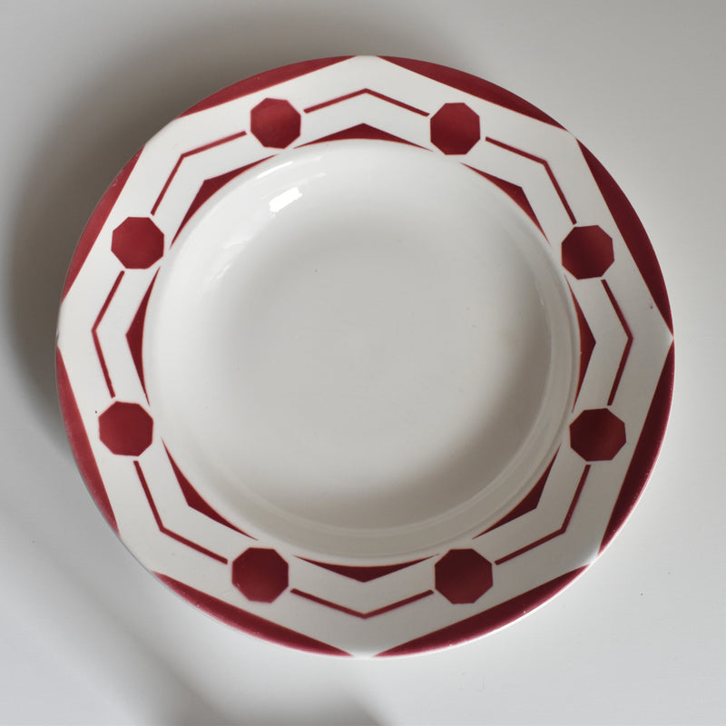 Vintage Deep Plate Digoin & Sarreguemines Ciboulette A