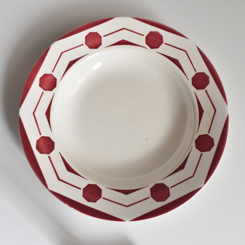 Vintage Deep Plate Digoin & Sarreguemines Ciboulette C