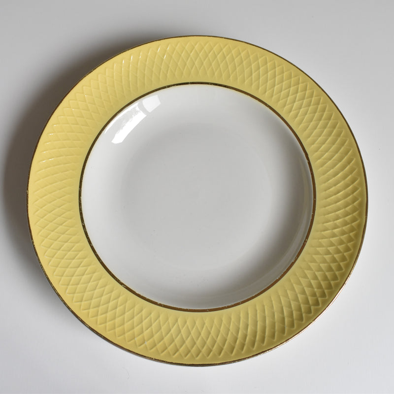 Vintage Deep Plate, Moulin des Loups, Jaune B