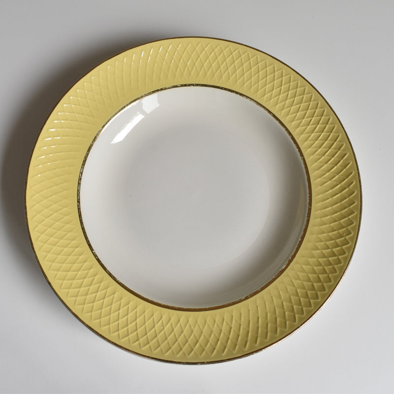Vintage Deep Plate Mouzin Delarue Jaune C