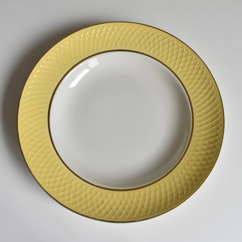 Vintage Deep Plate Moulin des Loups Jaune D