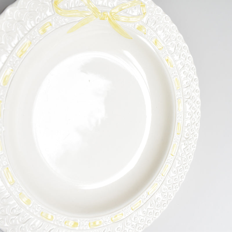 Vintage Deep Plate, Saran Ribbon A