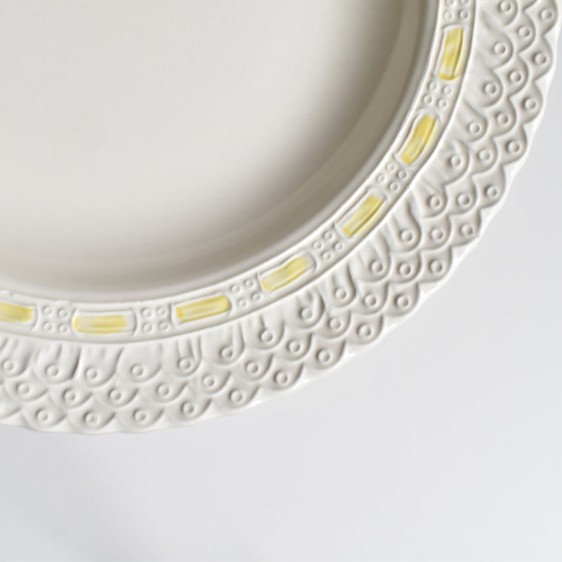 Vintage Deep Plate, Saran Ribbon A