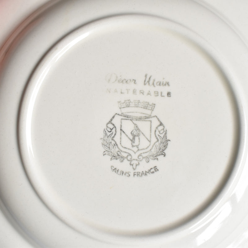 Vintage Deep Plate, Saran Ribbon A