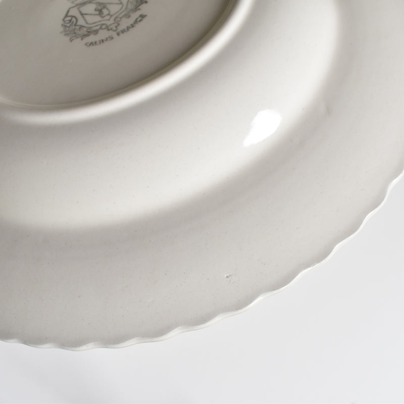 Vintage Deep Plate, Saran Ribbon A