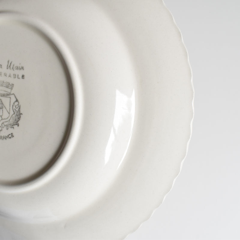 Vintage Deep Plate, Saran Ribbon A