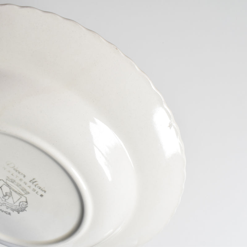 Vintage Deep Plate, Saran Ribbon A