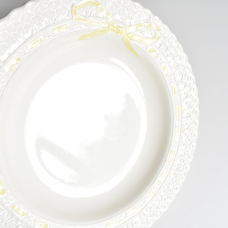 Vintage Deep Plate Saran Ribbon B