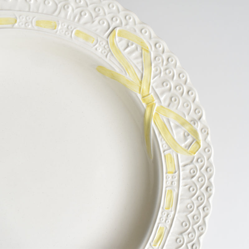 Vintage Deep Plate Saran Ribbon B