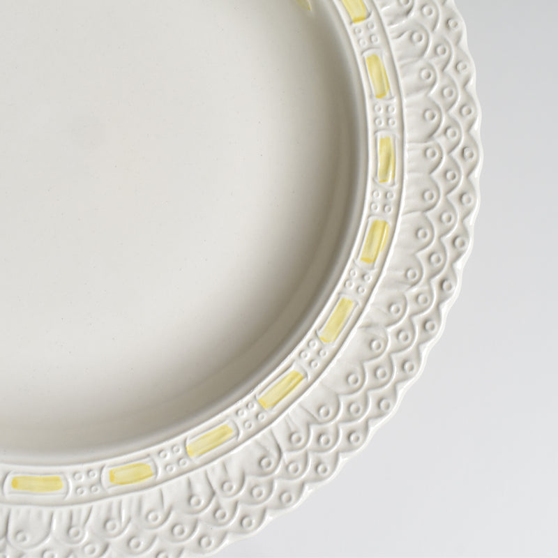 Vintage Deep Plate Saran Ribbon B