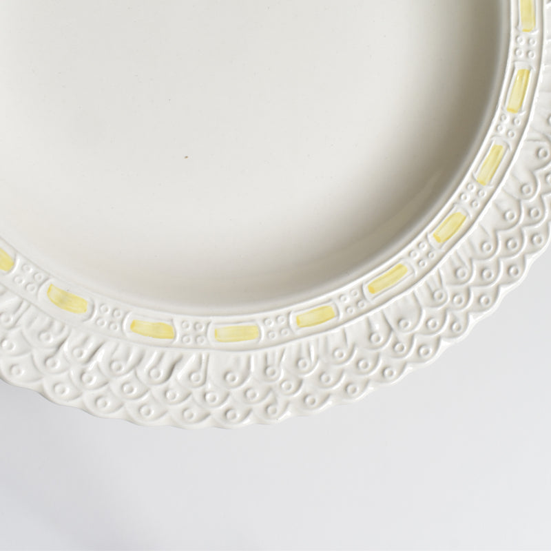 Vintage Deep Plate Saran Ribbon B