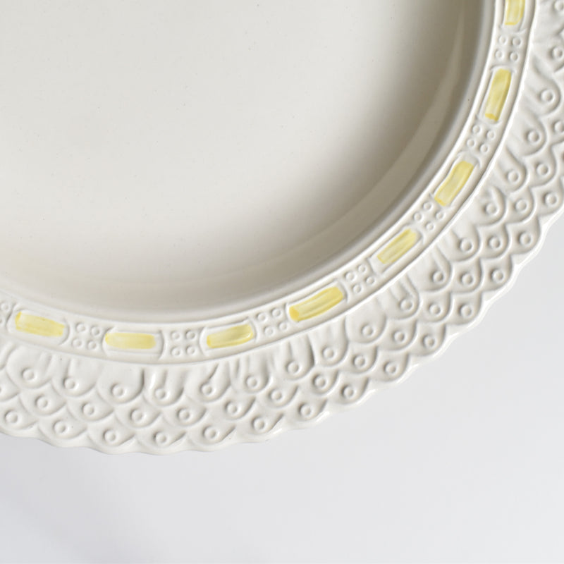 Vintage Deep Plate Saran Ribbon B