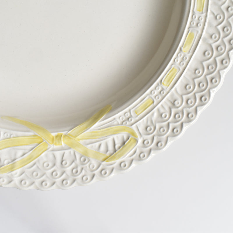 Vintage Deep Plate Saran Ribbon B