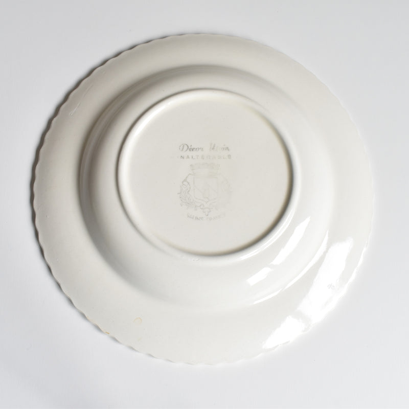 Vintage Deep Plate Saran Ribbon B