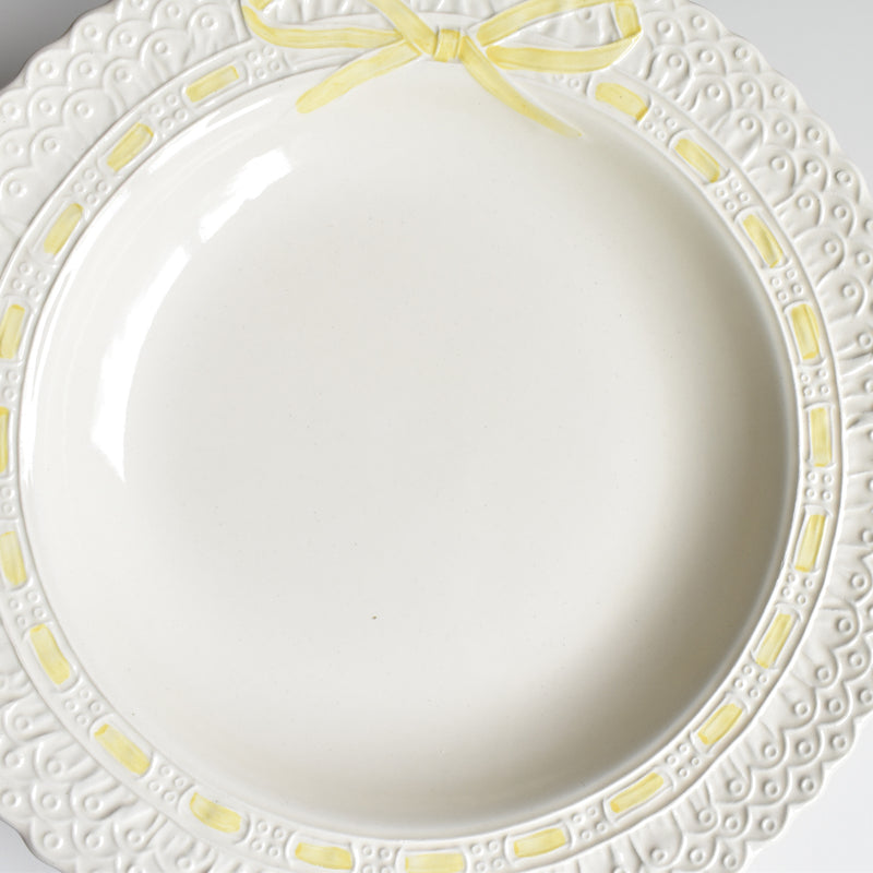 Vintage Deep Plate Saran Ribbon B