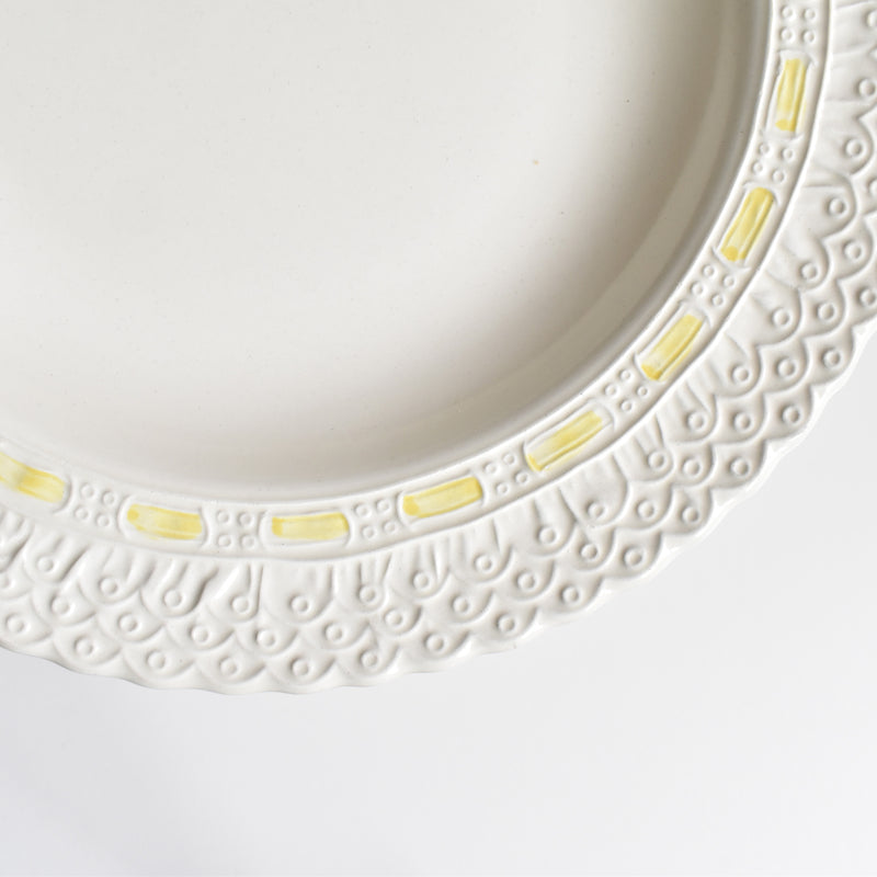 Vintage Deep Dish Saran Ribbon C