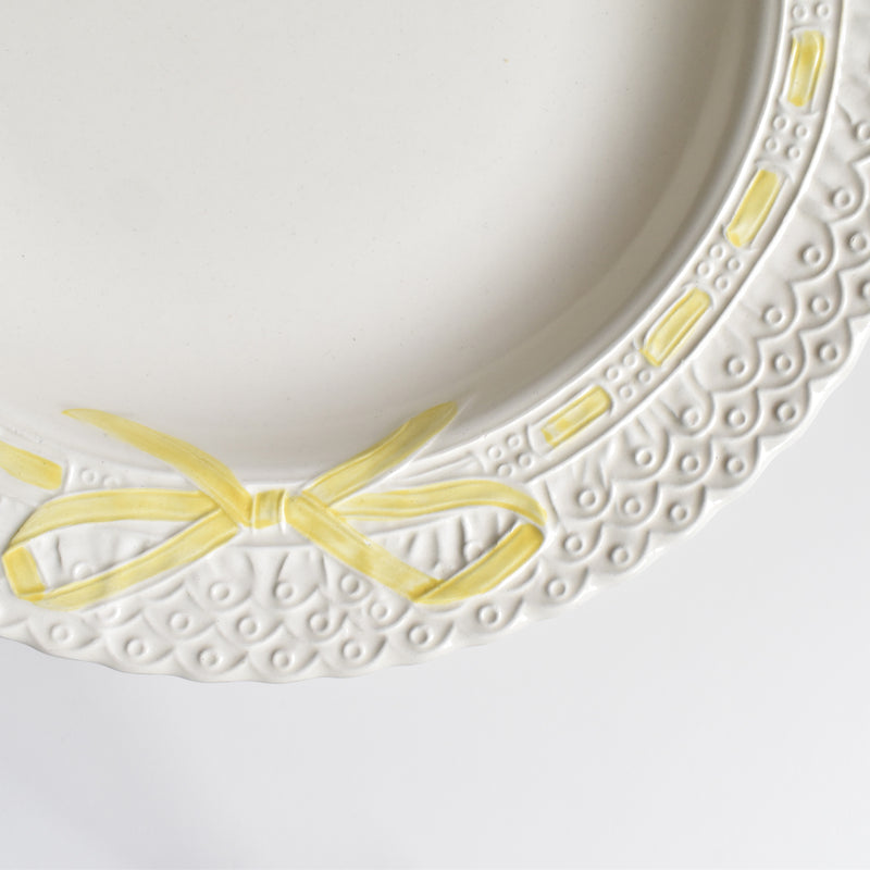 Vintage Deep Dish Saran Ribbon C