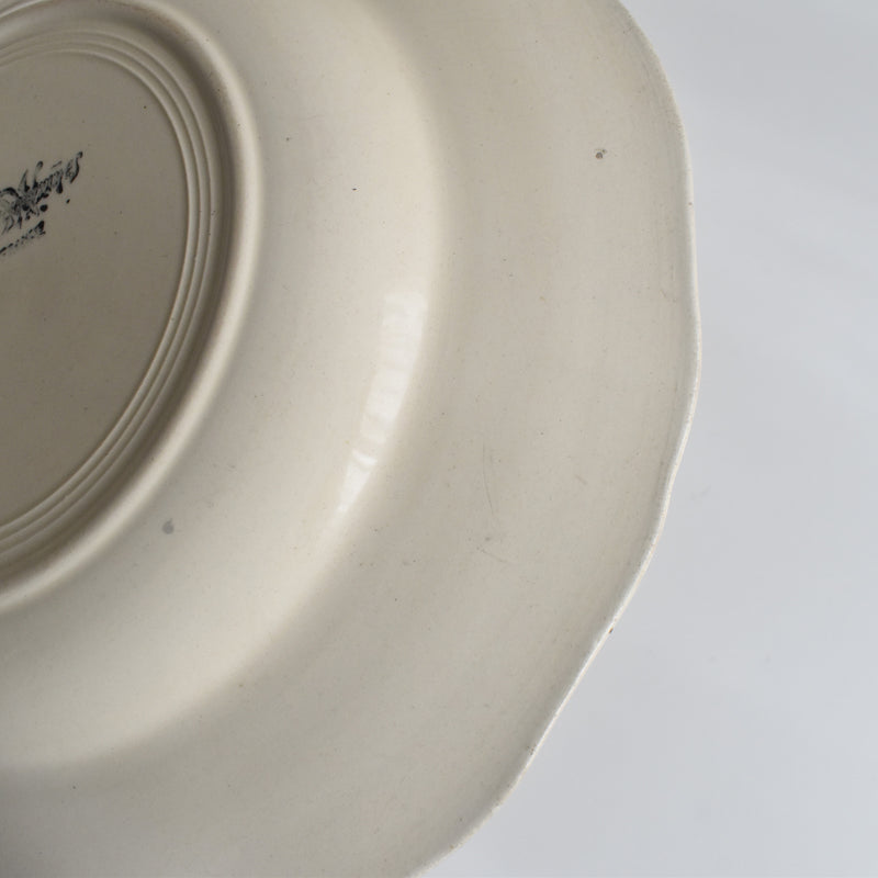 Vintage Deep Plate: Digoin & Sarreguemines, Floral Rim