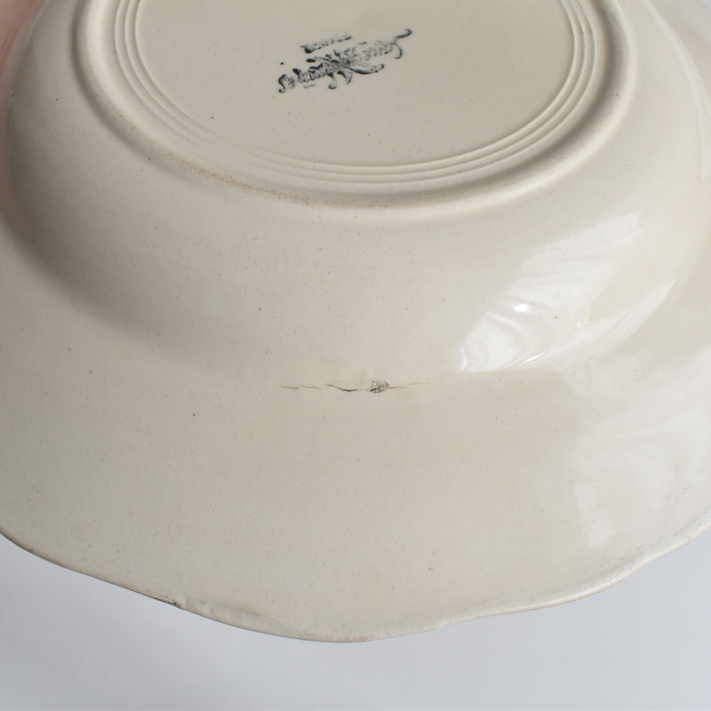 Vintage Deep Plate: Digoin & Sarreguemines, Floral Rim