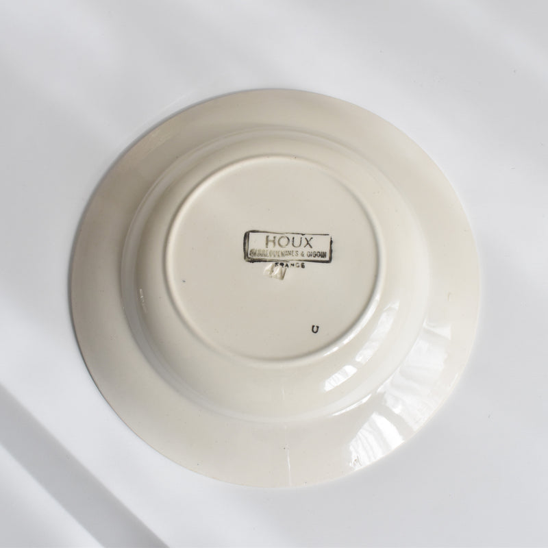 Vintage Deep Plate, Digoin & Sarreguemines "HOUX" (Holly) B
