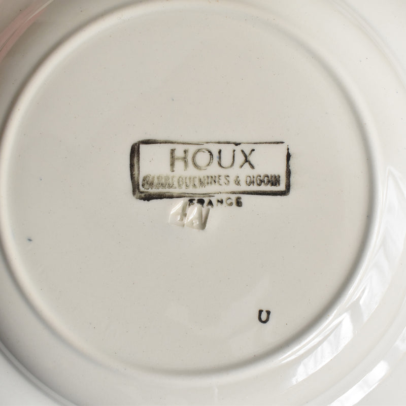 Vintage Deep Plate, Digoin & Sarreguemines "HOUX" (Holly) B