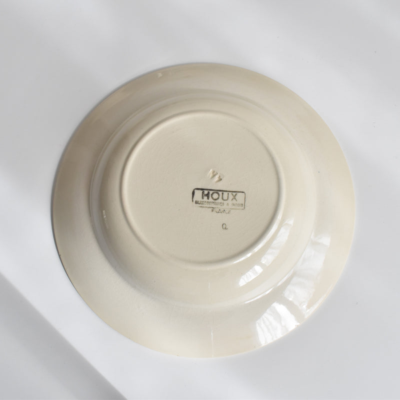 Vintage Deep Plate, Digoin & Sarreguemines "HOUX" (Holly) F