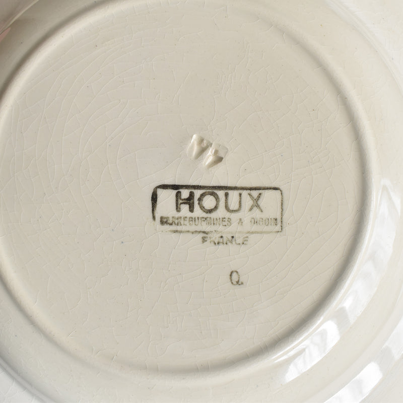 Vintage Deep Plate, Digoin & Sarreguemines "HOUX" (Holly) F