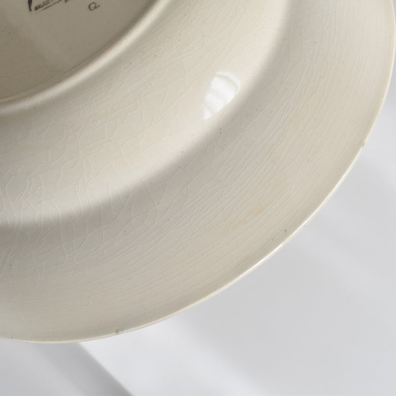 Vintage Deep Plate, Digoin & Sarreguemines "HOUX" (Holly) F