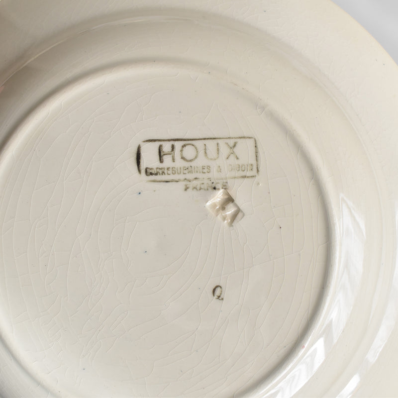 Vintage Deep Plate Digoin & Sarreguemines HOUX (Holly) G