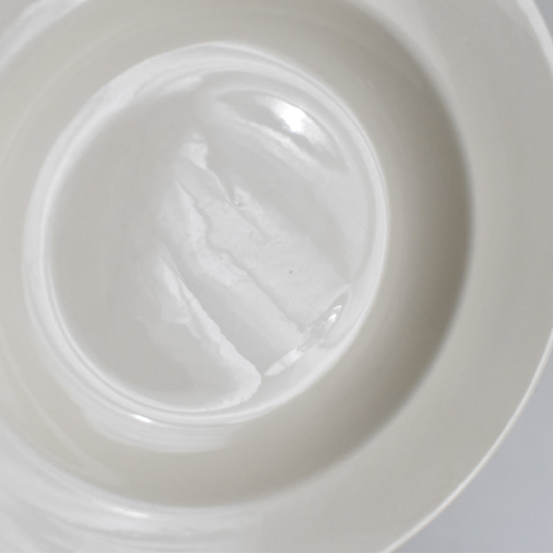 Vintage Deep Plate, Digoin & Sarreguemines, Simple Cream B