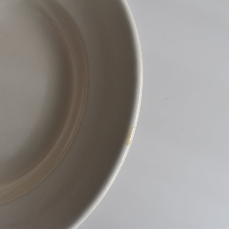 Vintage Deep Plate, Digoin & Sarreguemines, Simple Cream B