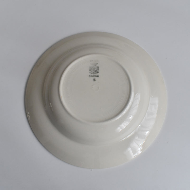 Vintage Deep Plate, Digoin & Sarreguemines, Simple Cream B