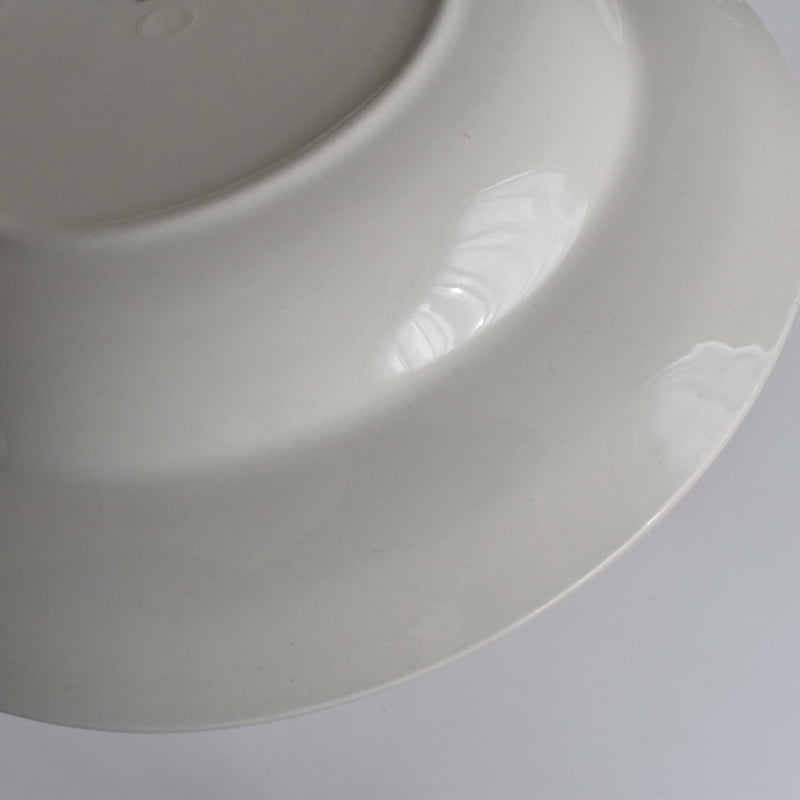 Vintage Deep Plate, Digoin & Sarreguemines, Simple Cream B