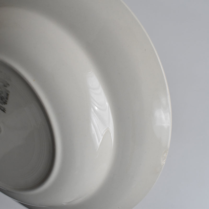 Vintage Deep Plate, Digoin & Sarreguemines, Simple Cream B