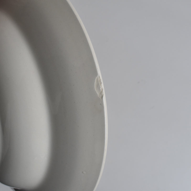 Vintage Deep Plate, Digoin & Sarreguemines, Simple Cream B
