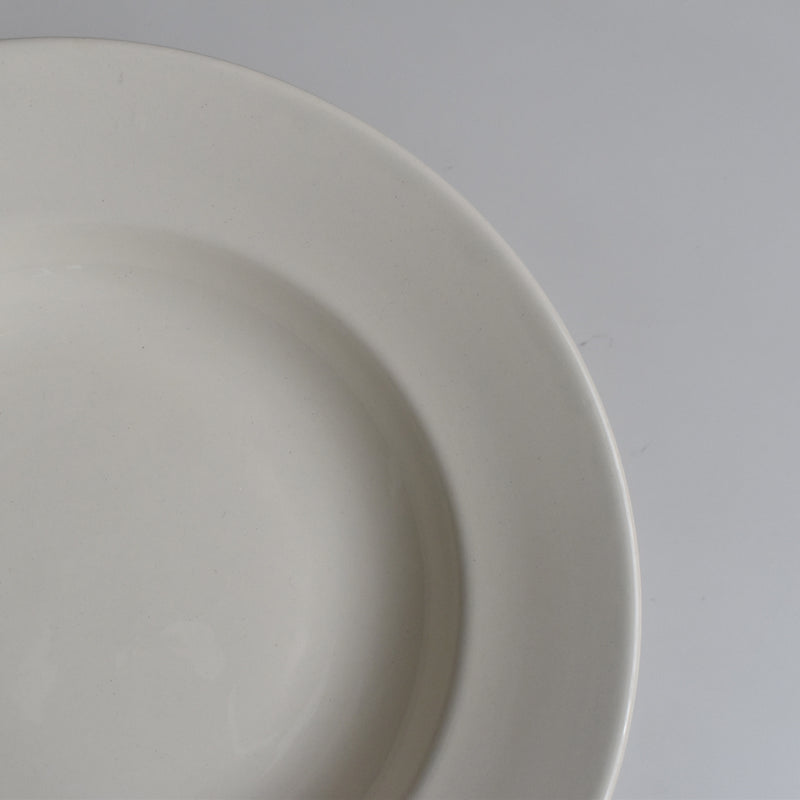 Vintage Deep Plate, Digoin & Sarreguemines, Simple Cream B