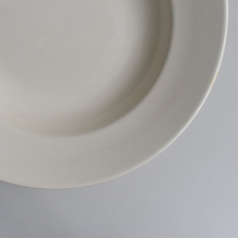 Vintage Deep Plate, Digoin & Sarreguemines, Simple Cream B