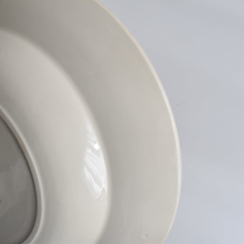 Vintage Deep Plate Digoin & Sarreguemines Simple Cream C