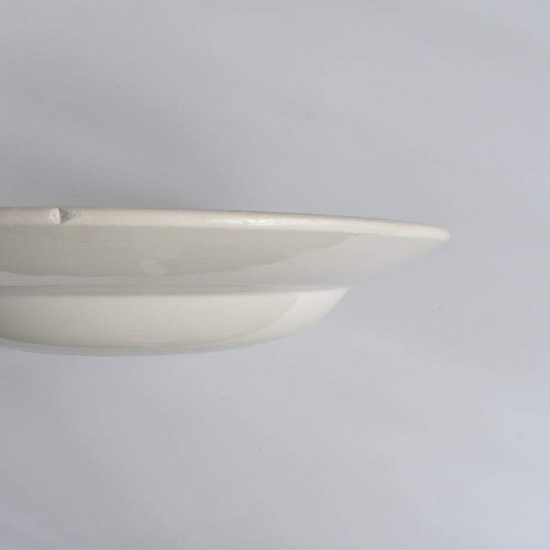Vintage Deep Plate Digoin & Sarreguemines Simple Cream C