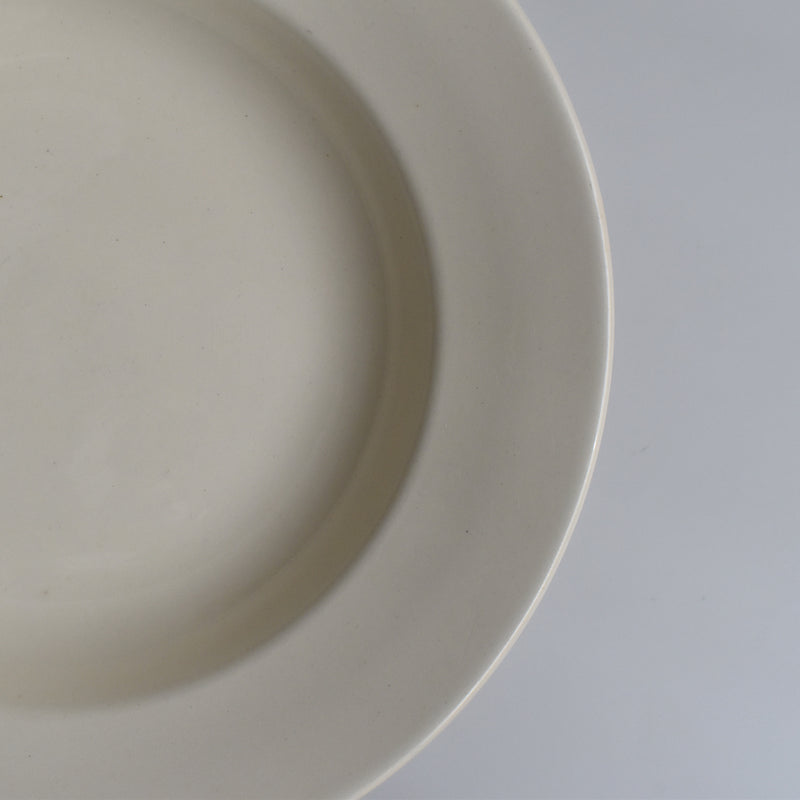 Vintage Deep Plate, Digoin & Sarreguemines, Simple, Cream, D