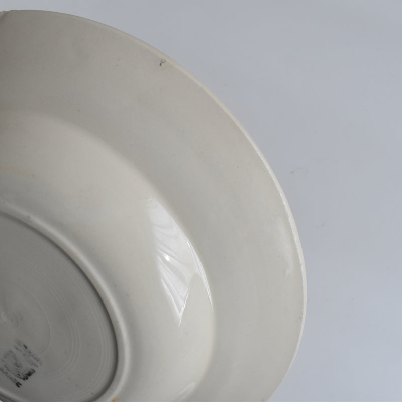 Vintage Deep Plate, Digoin & Sarreguemines, Simple, Cream, D