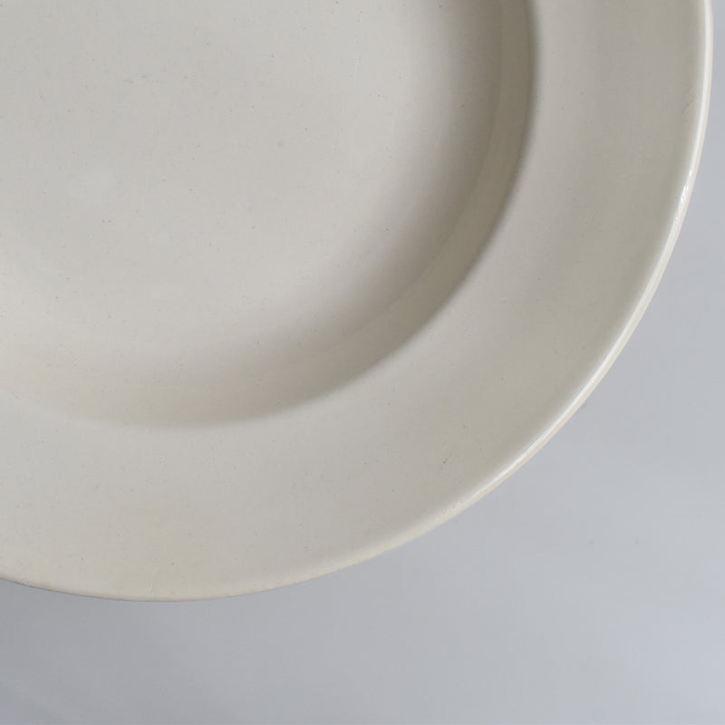 Vintage Deep Plate Digoin & Sarreguemines Simple Cream E