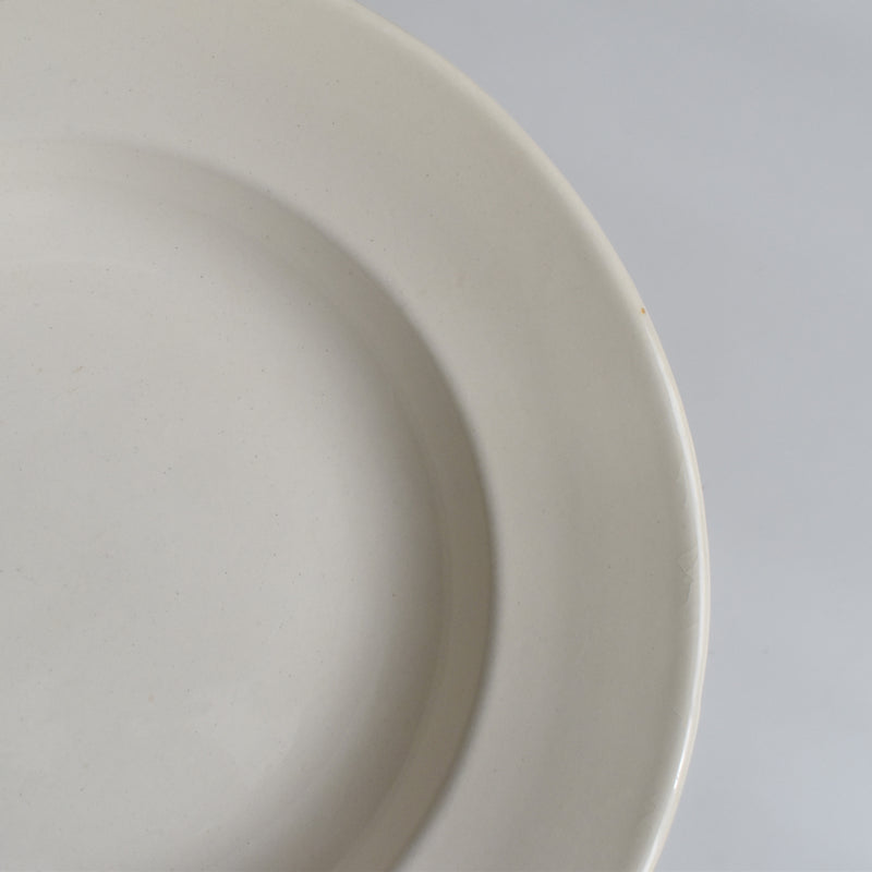 Vintage Deep Plate Digoin & Sarreguemines Simple Cream E