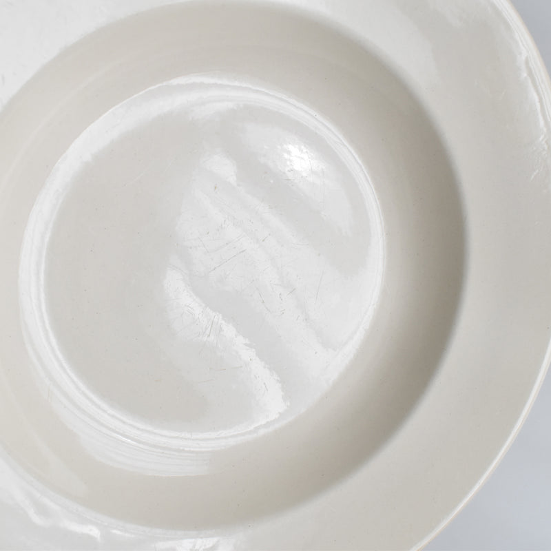 Vintage Deep Plate Digoin & Sarreguemines Simple Cream E