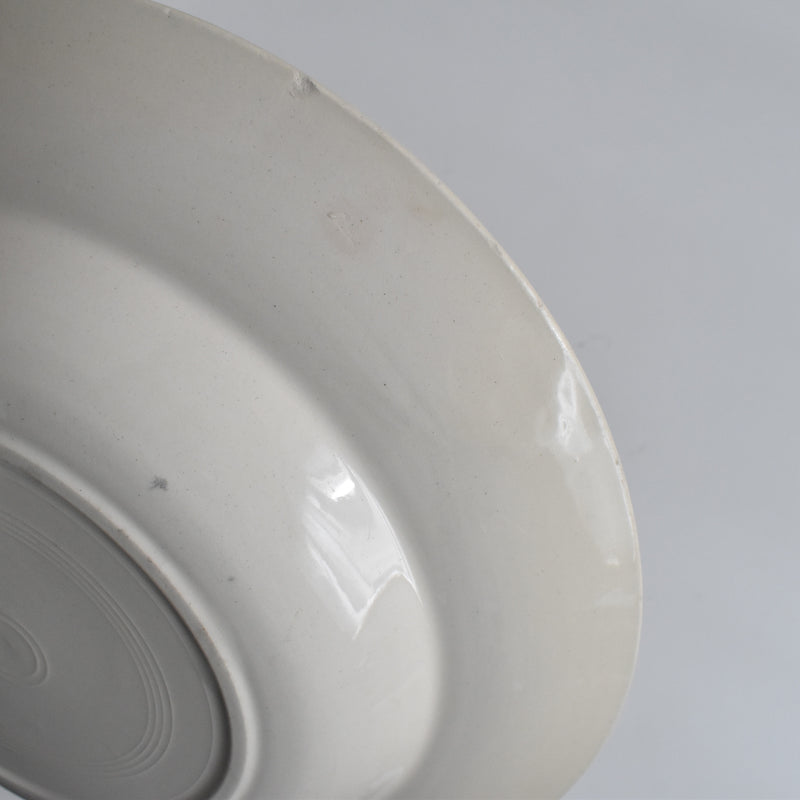 Vintage Deep Plate Digoin & Sarreguemines Simple Cream E