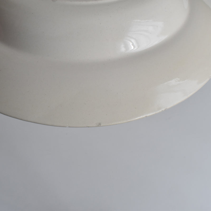 Vintage Deep Plate Digoin & Sarreguemines Simple Cream E