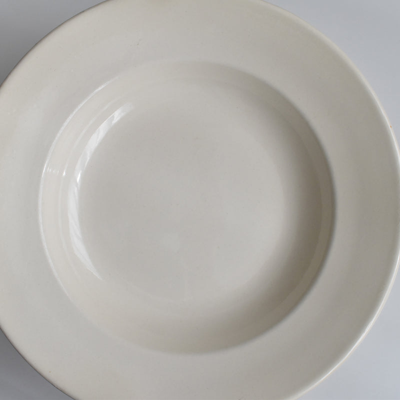 Vintage Deep Plate Digoin & Sarreguemines Simple Cream E
